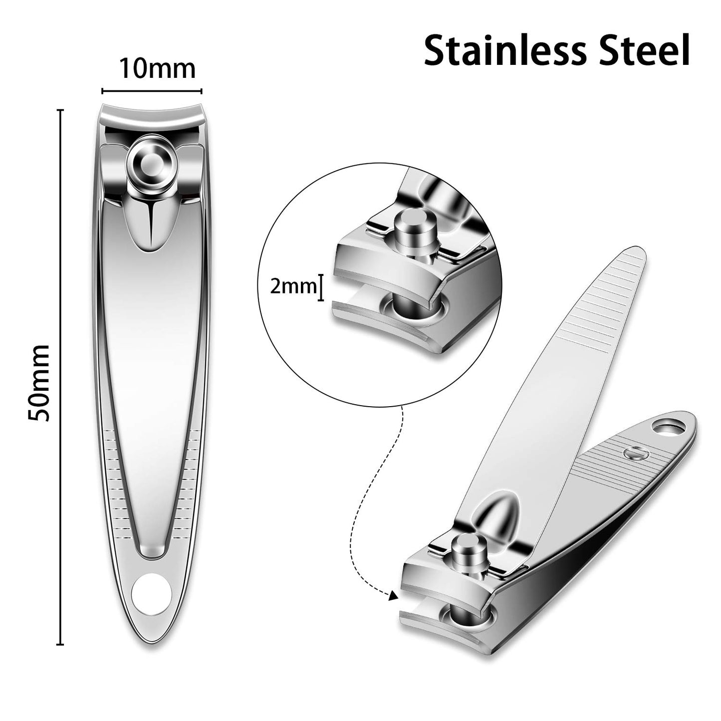 Mudder 28 Pcs Fingernail Nail Clippers Bulk Stainless Steel Toenail Clippers Thick Portable Travel Manicure Kit for Men and Women(Simple Style)