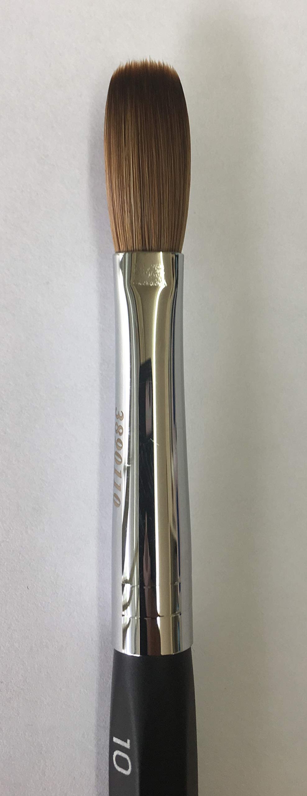 Six Angles - Black Handle Petal Kolinsky Acrylic Nail Brush (CRIMPED) - (Size #10) Beauty & Personal Care Kolinsky