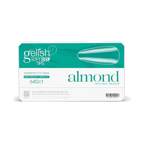 Gelish Soft Gel™ Tips Press on Nails Extension - Medium Almond, 640 Count Beauty & Personal Care Gelish