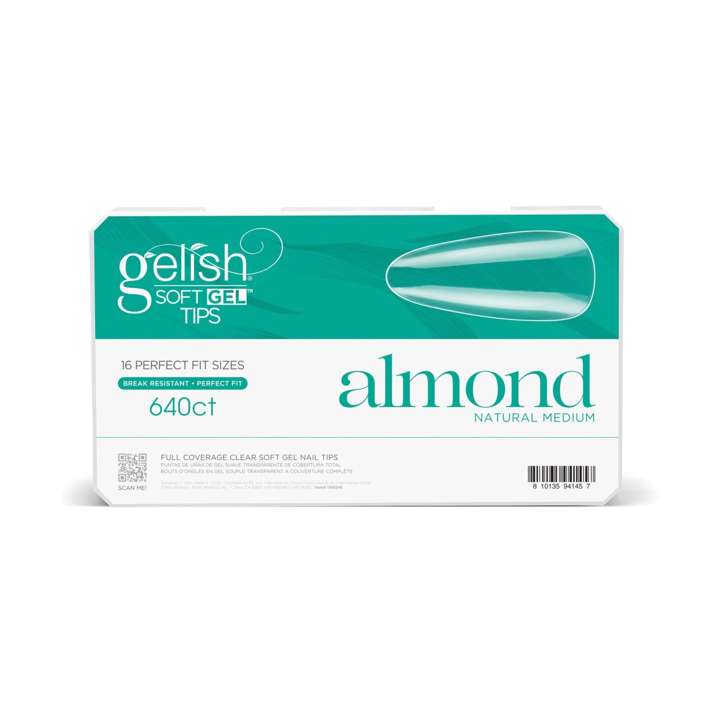 Gelish Soft Gel™ Tips Press on Nails Extension - Medium Almond, 640 Count Beauty & Personal Care Gelish