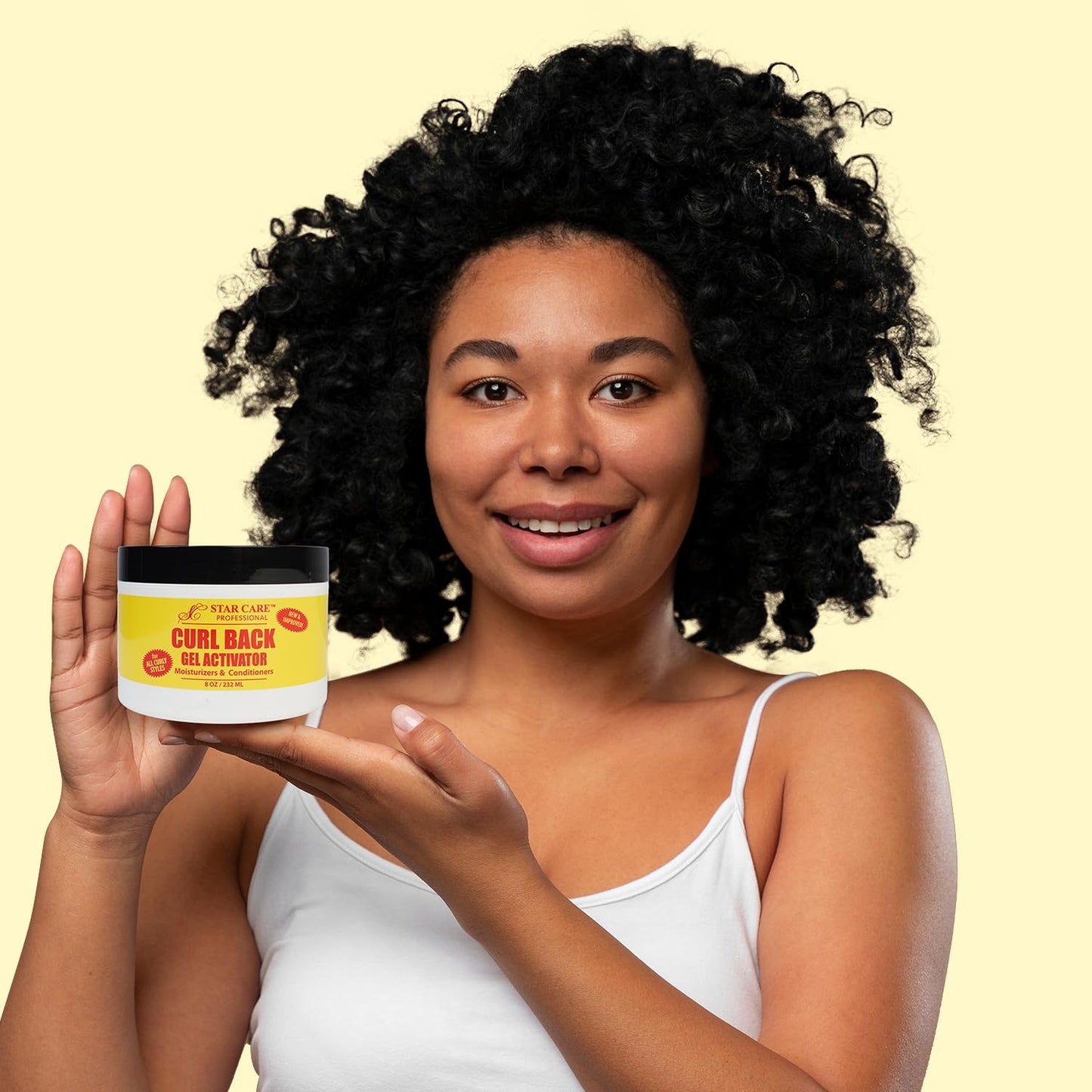 STAR CARE Curl Back Gel Activator 8oz Hydrating Curl Enhancer with Glycerin Softens Moisturizes for Healthy Defined Curls Reduces Breakage & Split