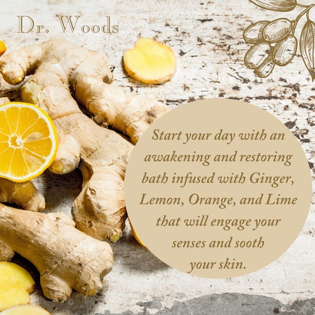 Dr. Woods Ginger Citrus Bar Soap with Jojoba Oil & Organic Shea Butter, 5.25 Ounce (Pack of 3)