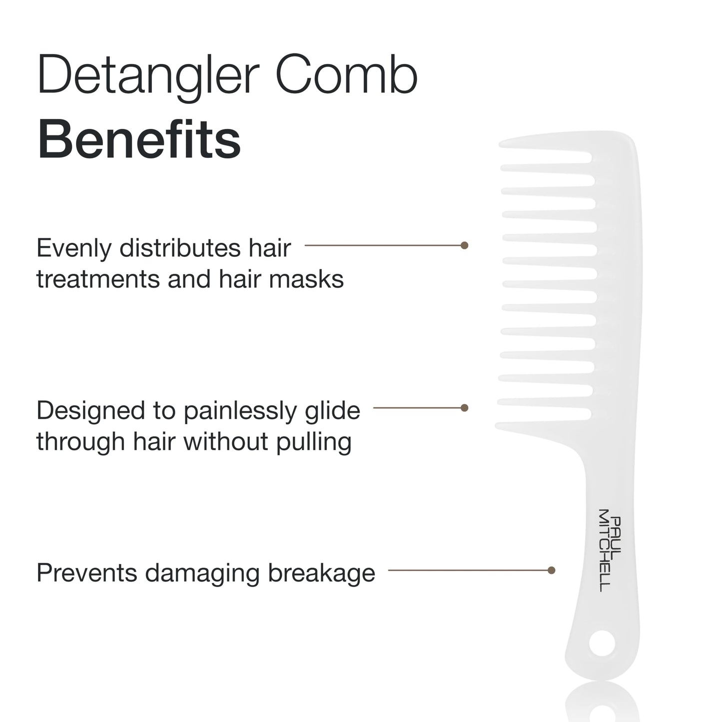 Paul Mitchell Detangler Comb, Wide Tooth Comb Detangles Wet or Dry Hair Beauty and Personal Care Paul Mitchell