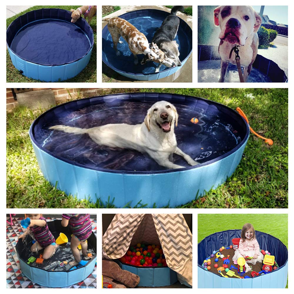 Jasonwell 48" Foldable Dog Pet Bath Pool – Collapsible Pet Pool Bathing Tub & Wading Pool for Small, Medium, Large Dogs, Cats & Kids, Blue          Ask ChatGPT