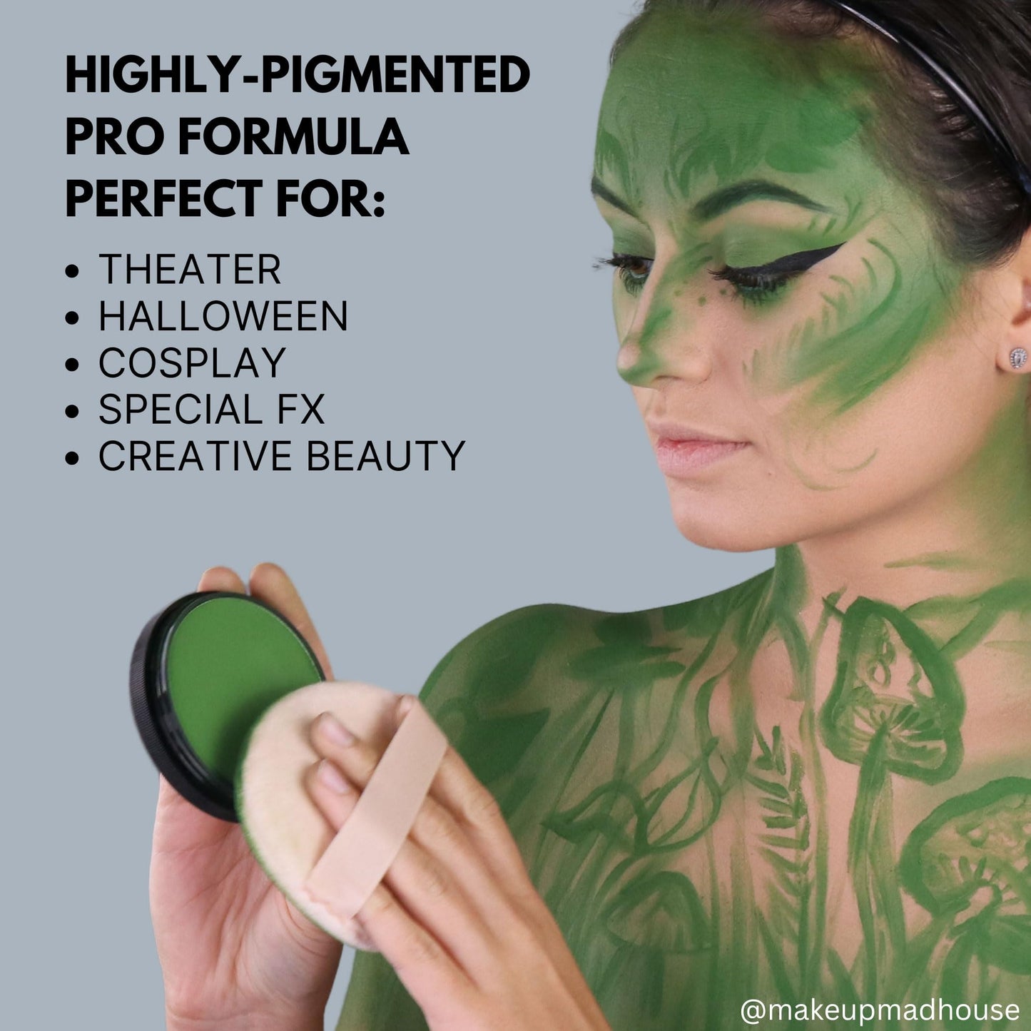 Mehron Makeup StarBlend Cake Makeup | Wet/Dry Pressed Powder | Powder Foundation | Orange Face Paint & Body Paint 2 oz (56g)