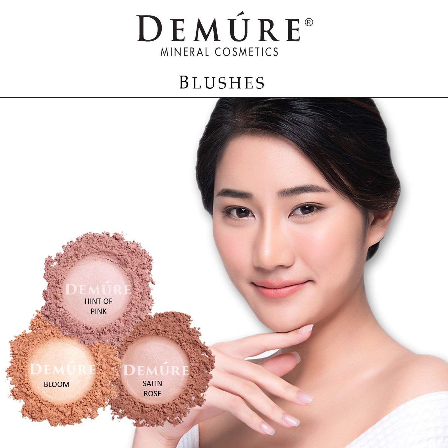 Demure Mineral Loose Powder Blush - Natural, Professional, Cruelty-Free Makeup (Satin Rose)