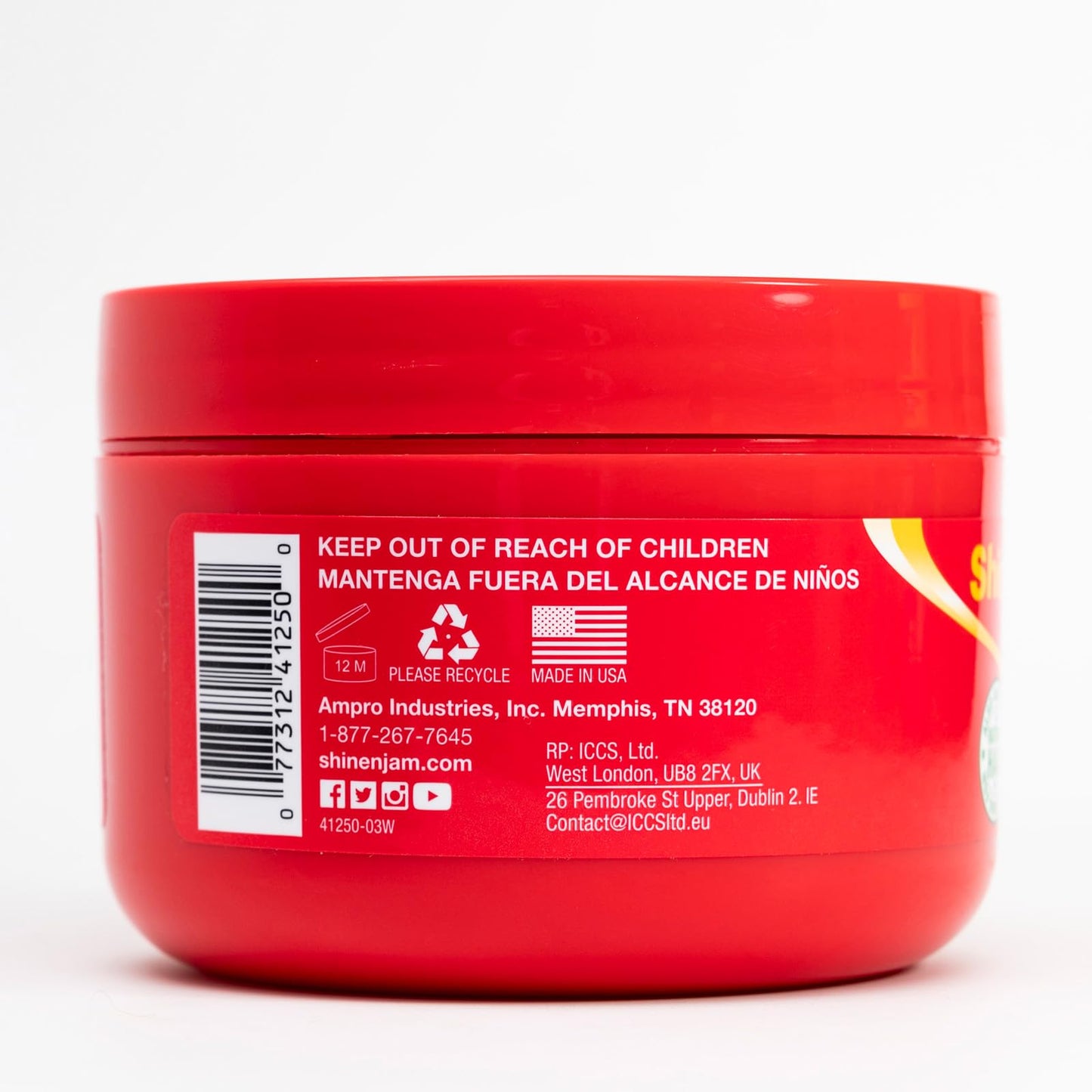 AmPro Shine-n-Jam Magic Fingers Gel for Braids - Provides Firm Hold with Non-Greasy Shine - Strengthens Hair with Silk Proteins - Works on Any Hair
