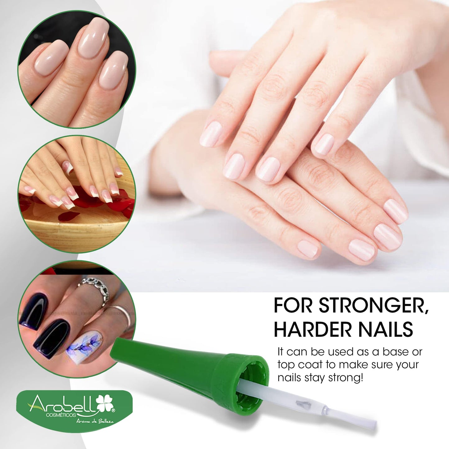 Arobell Iron Nail Hardener, No more brittle nails, for Unisex, 0.4 Ounce