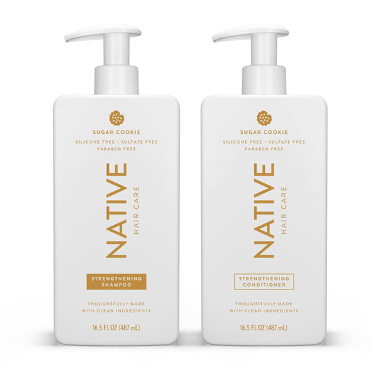 Native Sugar Cookie Shampoo and Conditioner Contain Naturally Derived Ingredients | All Hair Types, Color & Treated, Fine to Dry Damaged, Sulfate