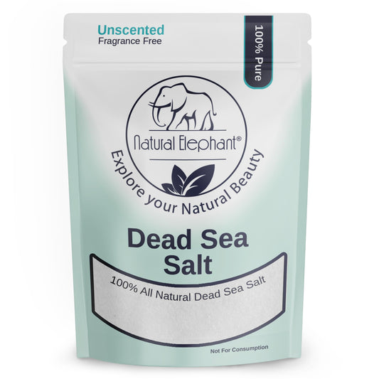 Natural Elephant Dead Sea Salt for Soaking & Bathing - 1 Pound Bag (16oz) - Fine Grain - 100% Natural and Pure Beauty and Personal Care Natural Elephant