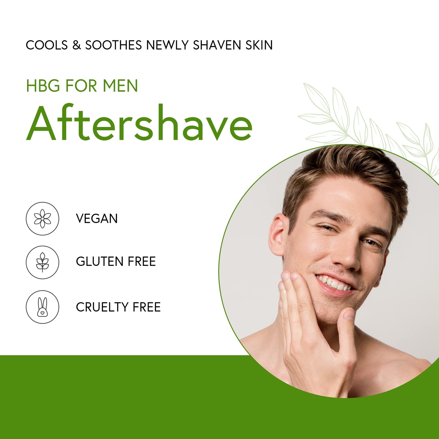 Honeybee Gardens Soothe & Refresh Herbal Aftershave with Aloe & Witch Hazel for Men - Unfragranced - The perfect blend for an all natural clean shave