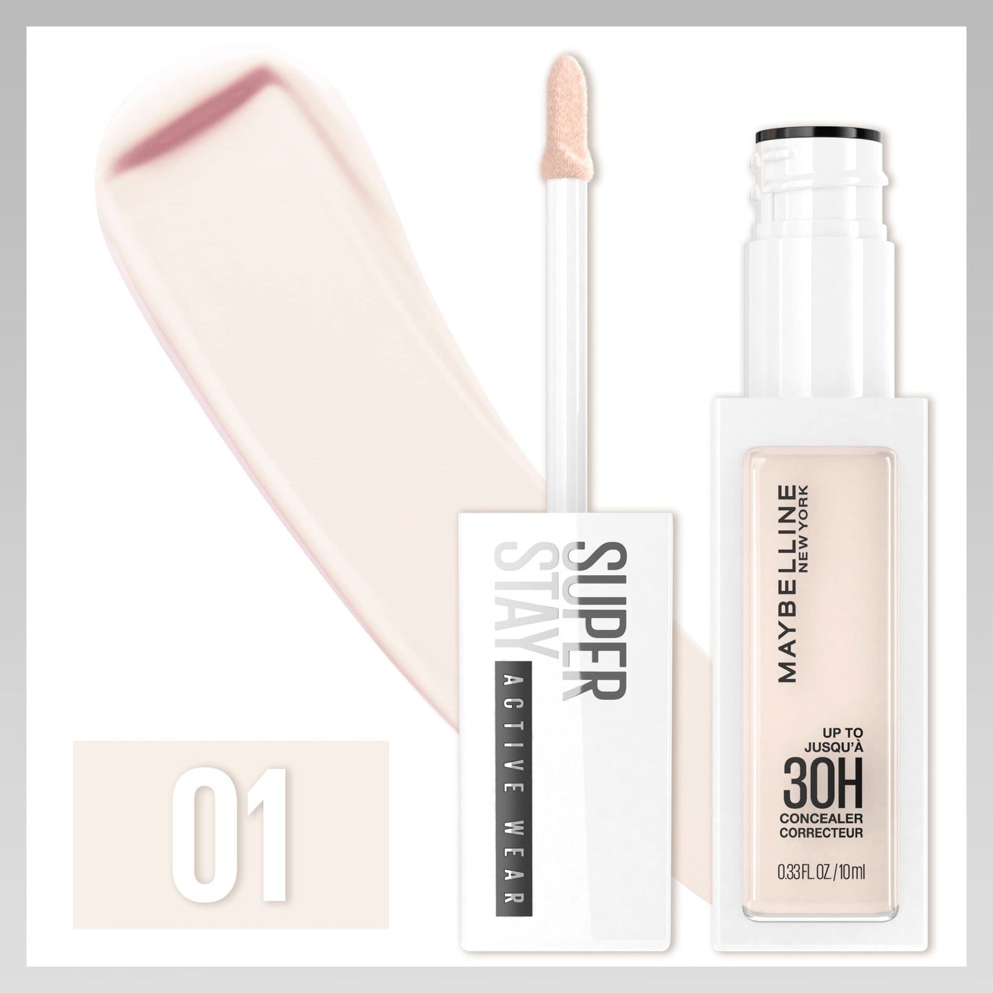 Maybelline Super Stay Liquid Concealer Makeup, Full Coverage Concealer, Up to 30 Hour Wear, Transfer Resistant, Natural Matte Finish, Oil-free