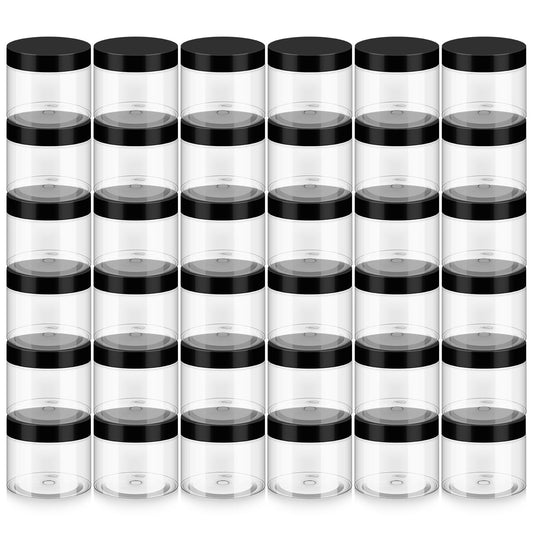 Loretoy 36 Pack 6 OZ Household Plastic Jars with Lids, BPA Free, Reusable, Refillable Transparent Cosmetic Containers for Bath Salts, Cosmetics Beauty and Personal Care Loretoy Default Title