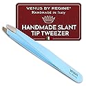 Venus by Regine Slant Tweezers - Handmade Precision Tool for Women & Men, 25-Degree Angle for Shaping Eyebrows & Grooming Facial Contours, Suitable