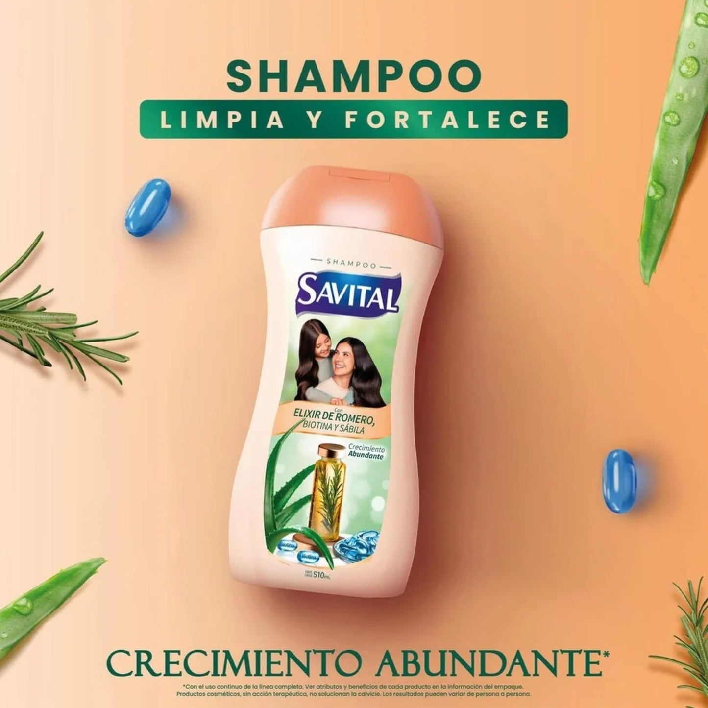 Yahve - Savital Shampoo and Conditioner Set - Rosemary Inspired Formula - Daily Hair Care - 510 mL & 490 mL (17.3 oz - 16.6 oz)