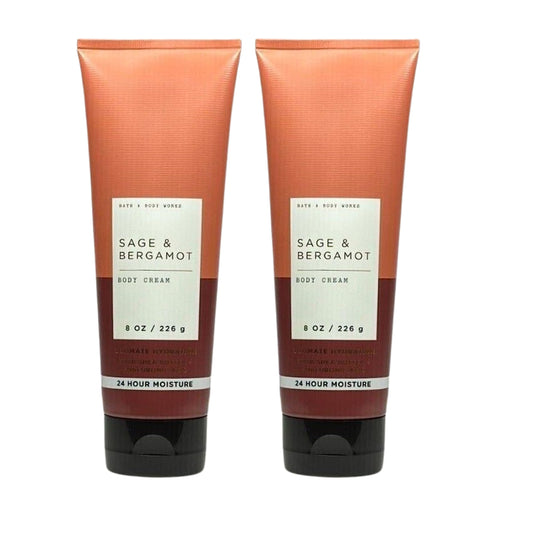 Bath & Body Works Ultimate Hydration Body Cream Pack of 2 (Sage Bergamot),8.0 fluid_ounces