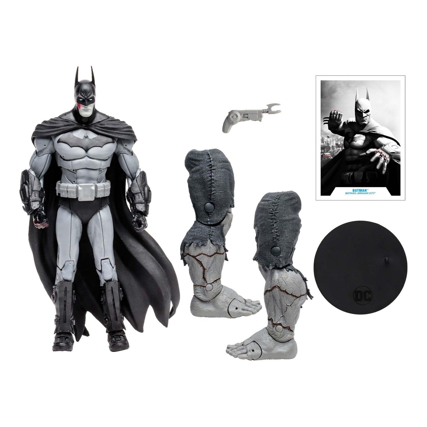 McFarlane Toys - DC Multiverse - Batman: Arkham City - 7" B&W Batman Action Figure