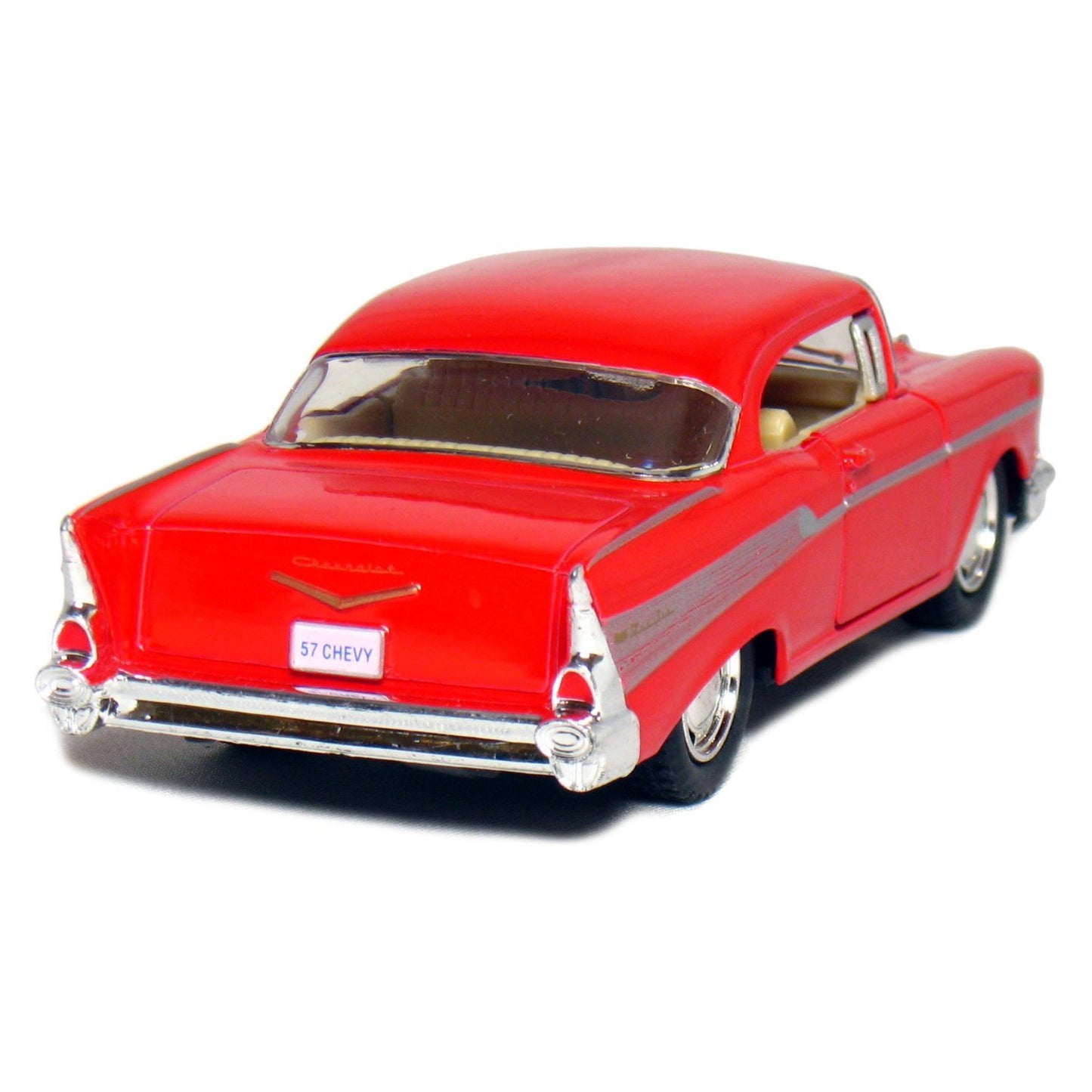 KiNSMART 1957 Chevy Bel Air Coupe 1:40 Scale 5" Die Cast Metal Classic Toy Car (4Set)
