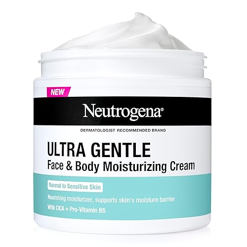 Neutrogena Ultra Gentle Face & Body Moisturizing Cream, Nourishing Face & Body Lotion Moisturizer for Normal to Sensitive Skin Leaves Skin Feeling