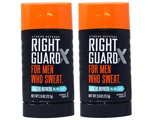 Right Guard Xtreme Defense 5, Arctic Refresh Antiperspirant Solid, 2.6 Ounces each, Twin Pack
