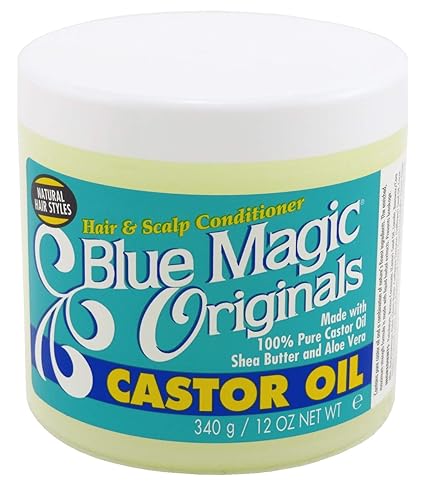 Blue Magic Castor Oil Hair & Scalp Conditioner 12 Ounce Jar (Pack of 6)