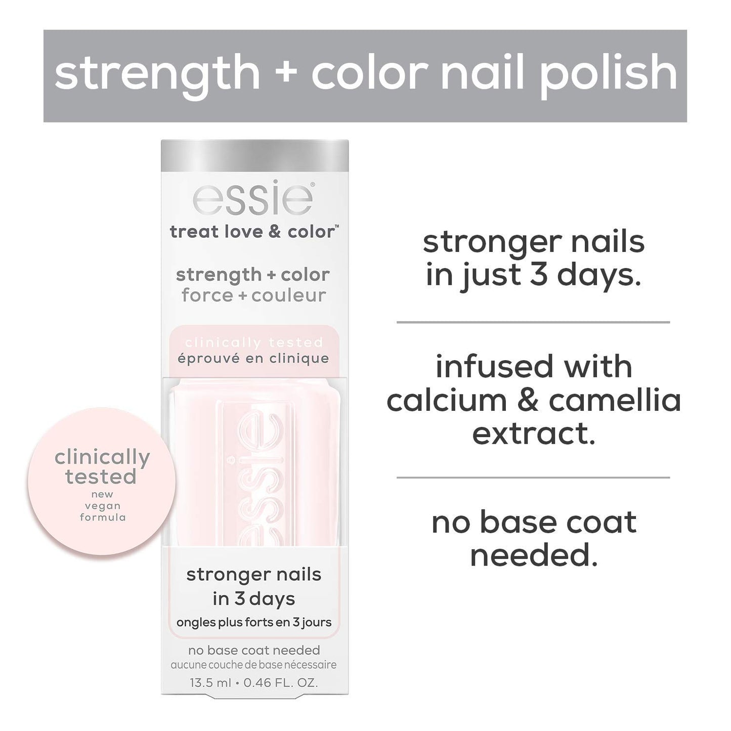 essie Treat, Love and Color, Strength and Color Nail Care Polish, Berry Blast, Sheer Berry, 0.46 Ounce