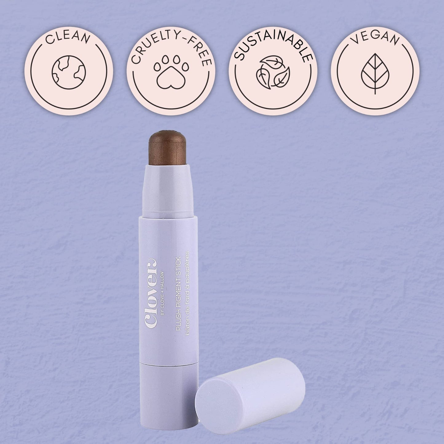 Clover Plush Pigment Cream Eyeshadow Stick | Creamy Texture, Long Lasting Eye Makeup, Less Smudge, Shimmery Eyeshadow | Cruelty-Free & Vegan Eye