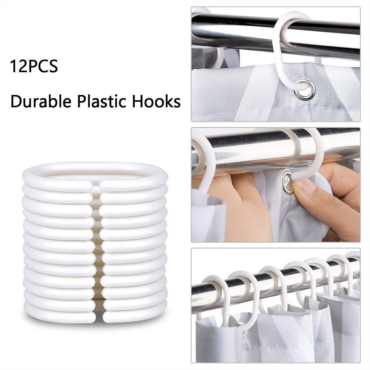 NTETSN Art Home Decor Shower Curtain,Rainbow Colorful Striped Shower Curtain,Waterproof Polyester Fabric Set, 72 X 72 Inch, DSNT021-72