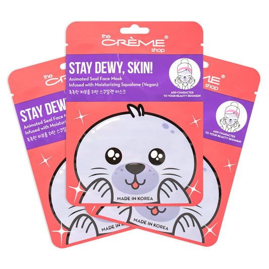 The Crème Shop Korean Skincare Animated Seal Face Mask - Infused with Moisturizing Vegan Squalane