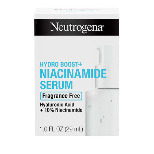 Neutrogena Hydro Boost + Niacinamide Serum for Face with Hyaluronic Acid & Vitamin B3, Multi-Action Face Serum to Hydrate & Improve Skin Complexion