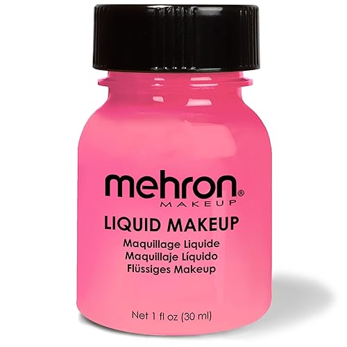 Mehron Makeup Liquid Makeup | Face Paint and Body Paint Perfect for Halloween, Cosplay I Air Brush Compatible (1 oz) (Pink)