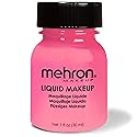 Mehron Makeup Liquid Makeup | Face Paint and Body Paint Perfect for Halloween, Cosplay I Air Brush Compatible (1 oz) (Pink)