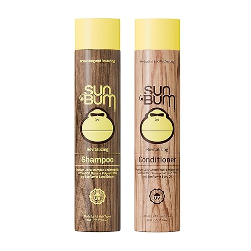 Sun Bum Sun Bum Revitalizing Shampoo and Conditioner Vegan and Cruelty Free Hydrating, Moisturizing and Shine Enhancing Hair Wash 10 Ounce Each