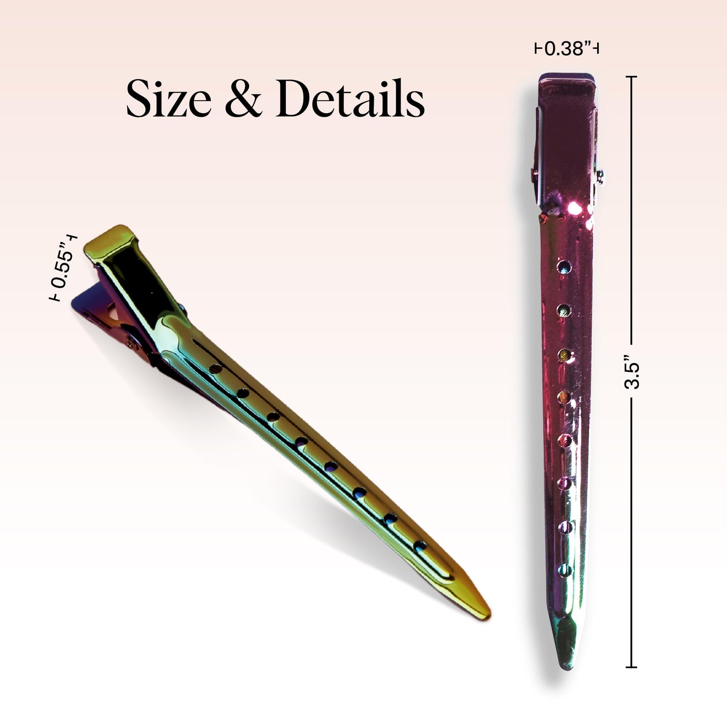 Kitsch Professional Alligator Clips for Hair Styling - 3.5" Aluminum Hair Sectioning Clips for Salon & Makeup Application | Lightweight for Stylists |