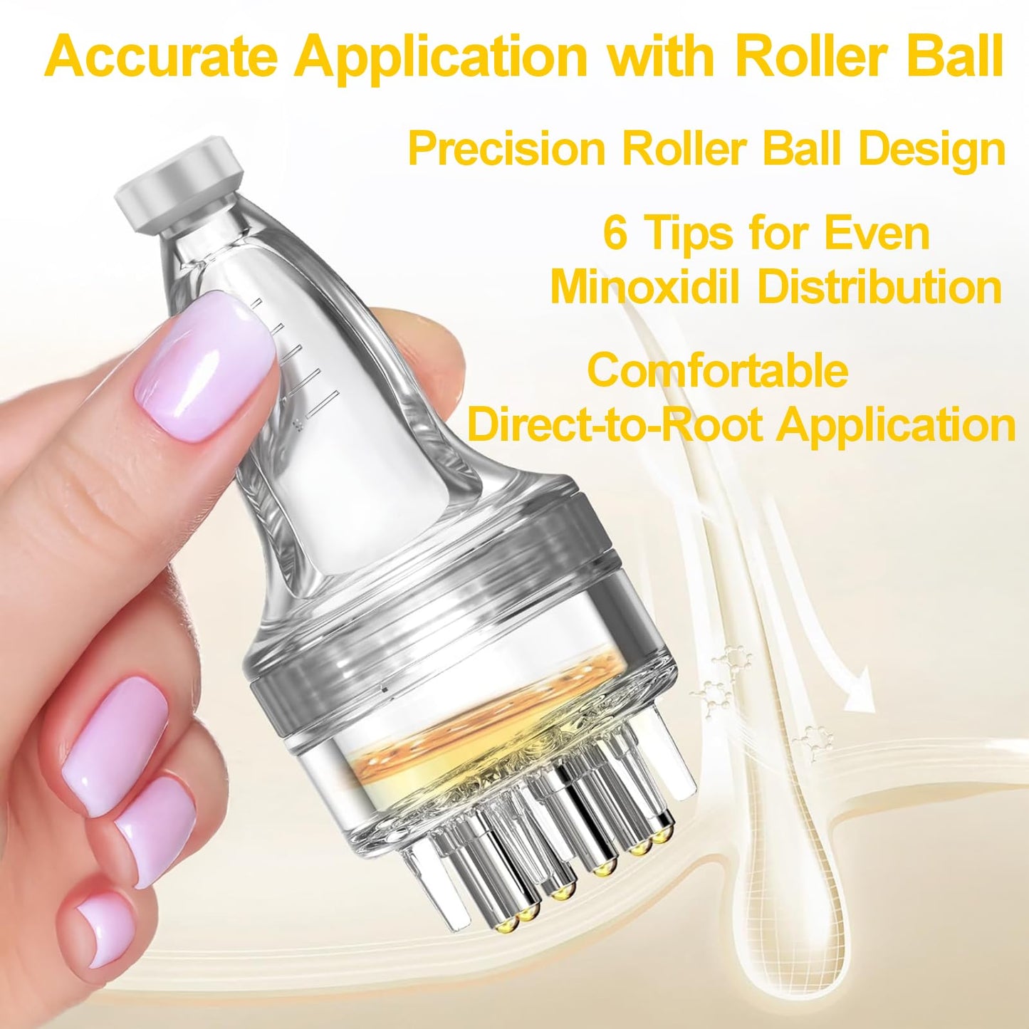 Minoxidil Applicator - Hair Oil Applicator - Oil Dispenser for Hair - Scalp Applicator Tool - Fast Efficient Delivery to Hair Roots & Messy-Free Beauty and Personal Care Angel Kiss