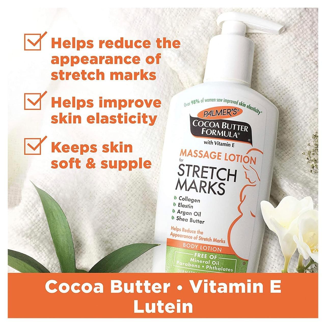 Cocoa Butter Formula Massage Lotion for Stretch Marks with Vitamin E by Palmers for WOM - (Pack of 3)