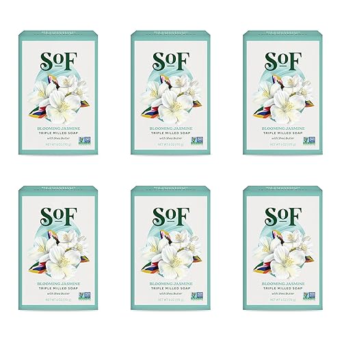 South Of France SoF Triple Milled Bar Soap - With Coconut Oil & Organic Shea Butter- Vegan & Non GMO- Free From Phthalates, Sulfates & Parabens