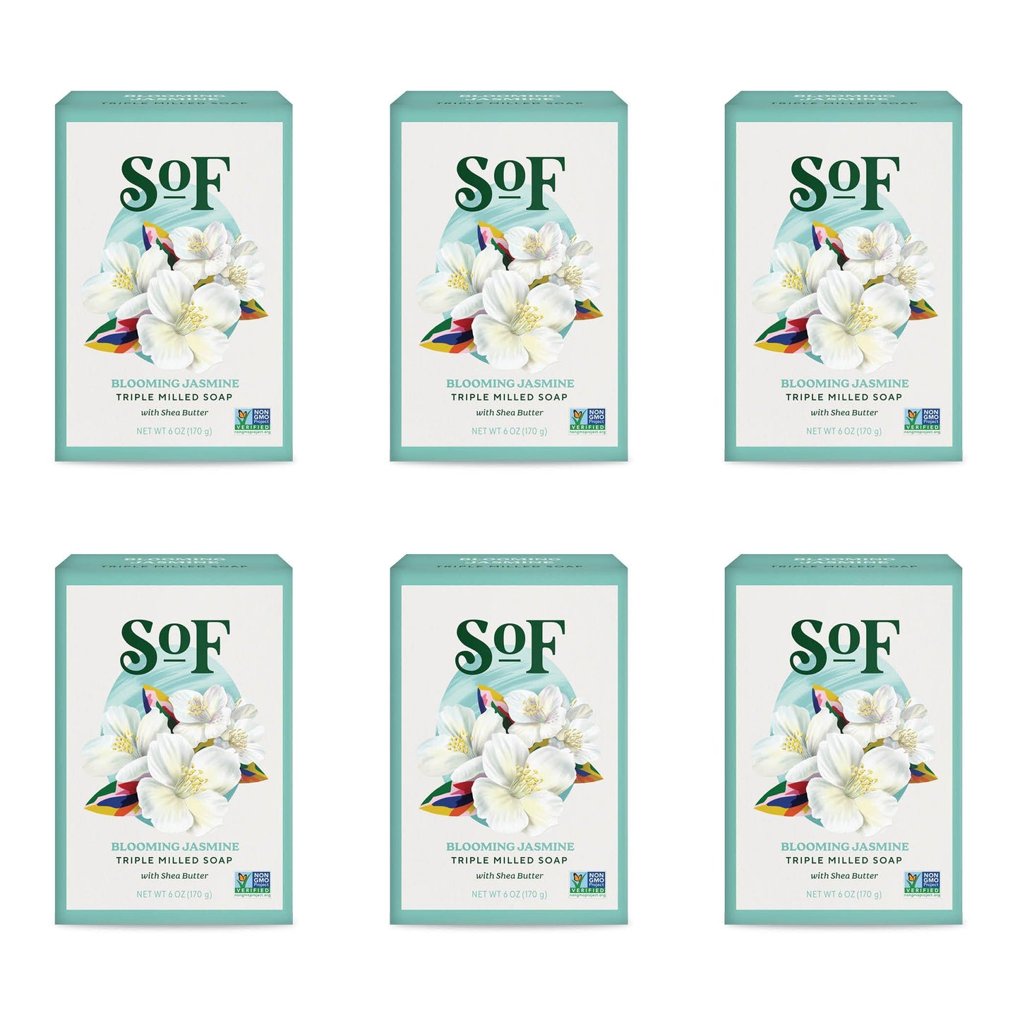 South Of France SoF Triple Milled Bar Soap - With Coconut Oil & Organic Shea Butter- Vegan & Non GMO- Free From Phthalates, Sulfates & Parabens