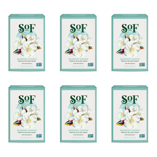 South Of France SoF Triple Milled Bar Soap - With Coconut Oil & Organic Shea Butter- Vegan & Non GMO- Free From Phthalates, Sulfates & Parabens
