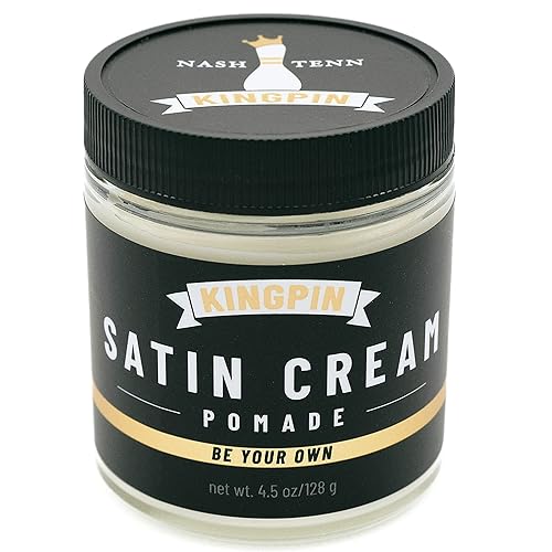 Satin Cream Hair Wax for Smooth Styling - Medium Hold & Natural Finish - Lightweight, Non-Greasy Hair Pomade for Men, All-Day Control & Texture