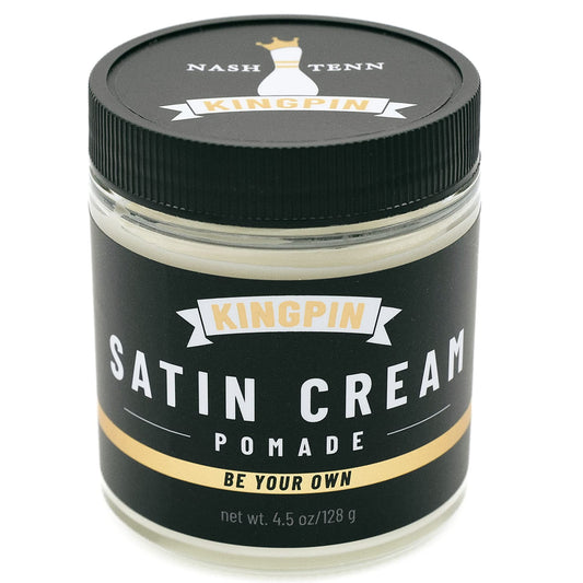 Satin Cream Hair Wax for Smooth Styling - Medium Hold & Natural Finish - Lightweight, Non-Greasy Hair Pomade for Men, All-Day Control & Texture