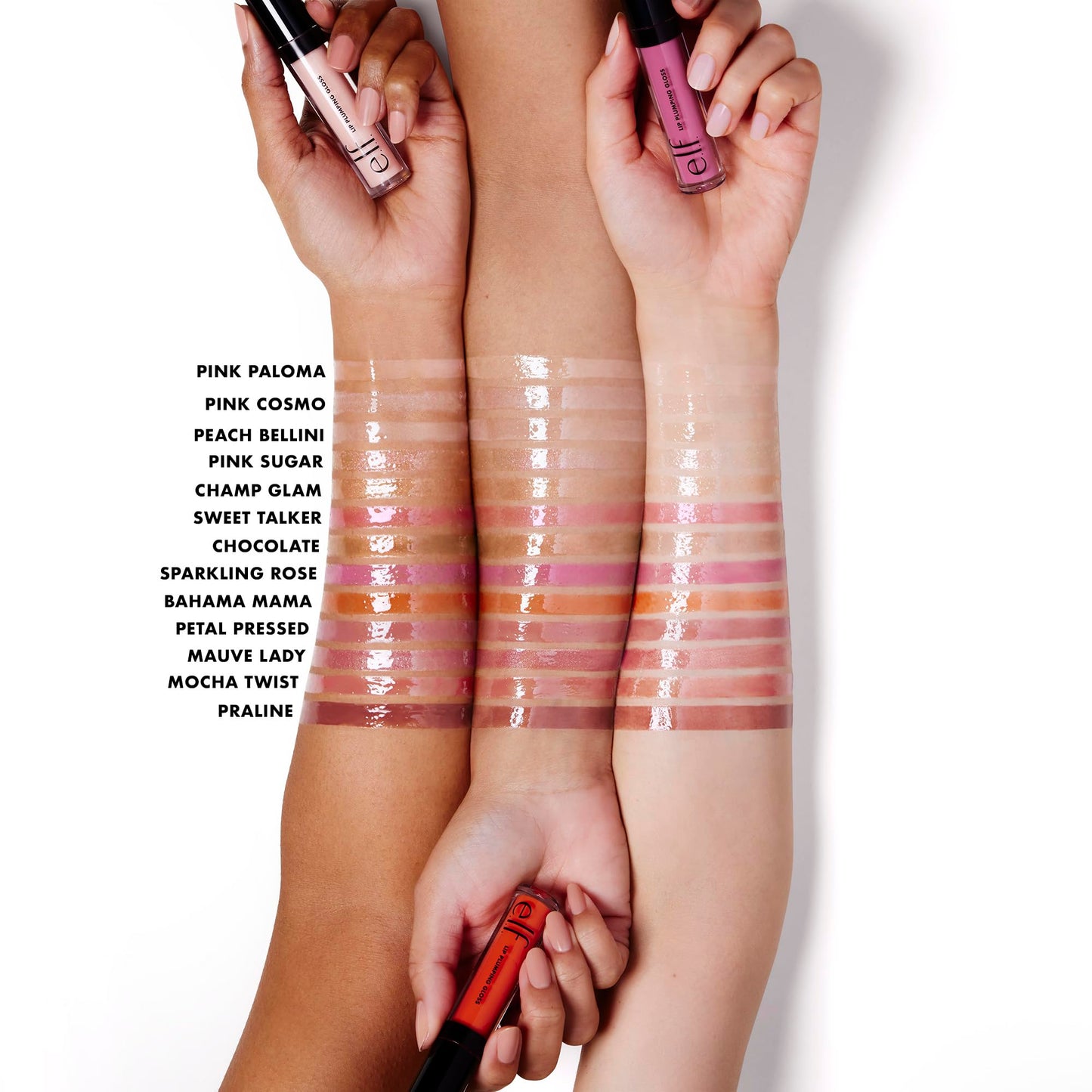 e.l.f. Lip Plumping Gloss, High-Shine Sheer Color, Hydrates & Creates Fuller Lips With Vitamin E, Vegan & Cruelty-Free, Mocha Twist, 0.1 Fl Oz