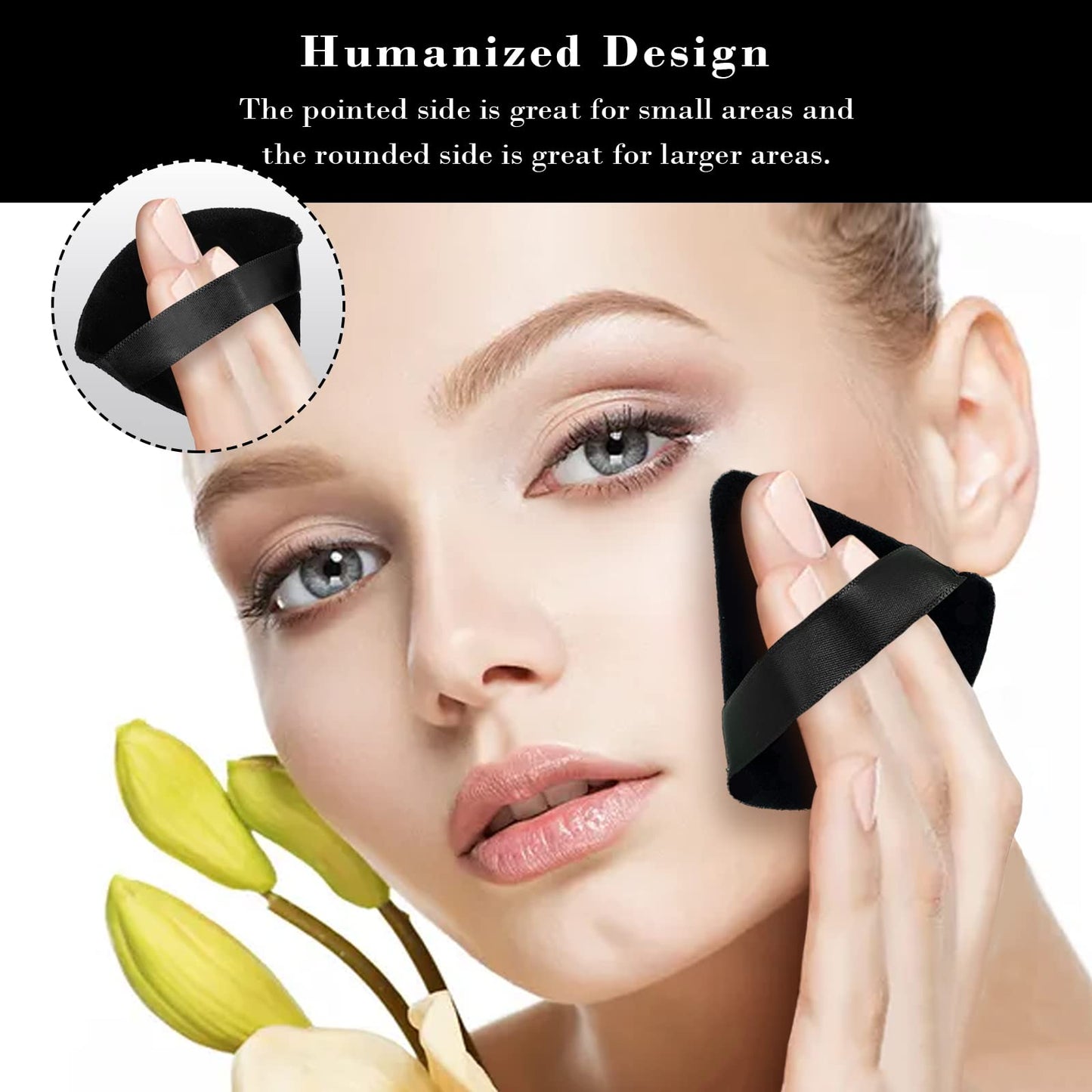 8Pcs of Triangular Powder Puff Makeup Sponges, Made of Super-soft Velvet, Designed for Contouring, Eye, and Corner, Beauty Blender Foundation Mixing Beauty and Personal Care RAREIUS