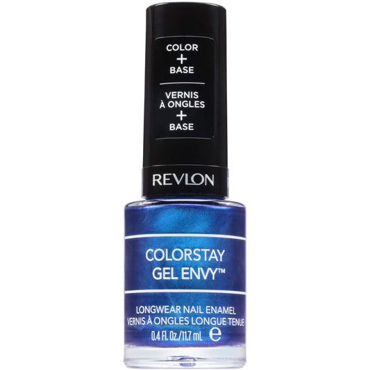 Revlon ColorStay Gel Envy Longwear Nail Polish, with Built-in Base Coat & Glossy Shine Finish, in Blue/Green, 445 Try Your Luck, 0.4 oz Beauty & Personal Care REVLON