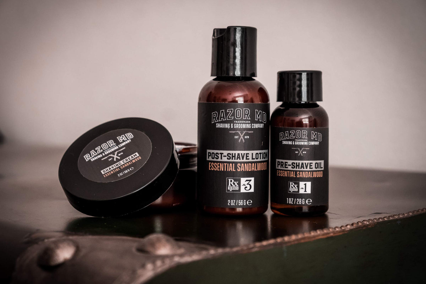 Razor MD Shave Trio for Men Pre-Shave Oil, Shaving Cream, Post-Shave Lotion, Premium Beard Care Kit And Beard Grooming Set Perfect for Conditioning Beauty and Personal Care Razor MD