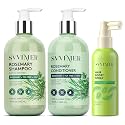 Svvimer Rosemary Shampoo and Conditioner Plus Hair Boost Spray Set - Hair Volumizing Thickening Products - 3 Products