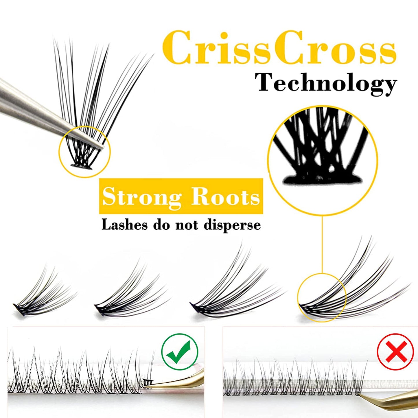 IECILI Individual Lashes/Lash Clusters 240pcs 9-14mm Cluster Eyelash Extensions /12 Roots/C Curl /0.07mm Cluster Lashes/Faux Mink Lash Extensions (C