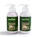 Herbishh Ginger Extract Thickening Shampoo and Hair Conditioner for Hair Thickening, Suitable for All Type Hair, Sulphates & Parabens Free 10fl. oz