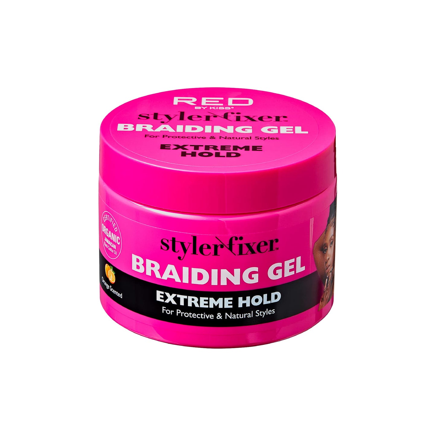 Red by Kiss Braiding Gel Extreme Hold Styler Fixer for Box Braids & Cornrows, Hydrating, Conditioning, Long-Lasting Frizz Control, 4C Moisturizing