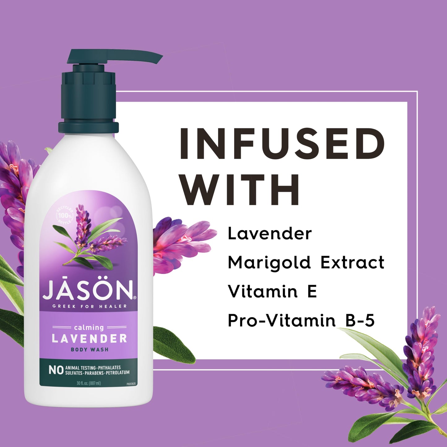 JASON Natural Body Wash & Shower Gel, Calming Lavender, 30 Oz Beauty & Personal Care JASON